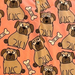 Purl Lamb Pink Pug Romper